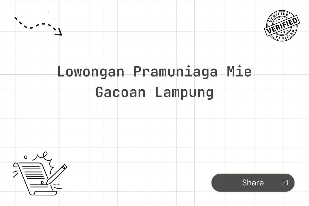 Lowongan Pramuniaga Mie Gacoan Lampung